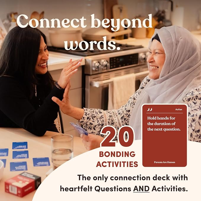 Parents Are Human, Relationship Cards, Get to Know Each Other Better, Parents, Families, Teens & Kids Relationship Building, Light & Deep Questions, 70 Questions & Activity Cards, English + Vietnamese