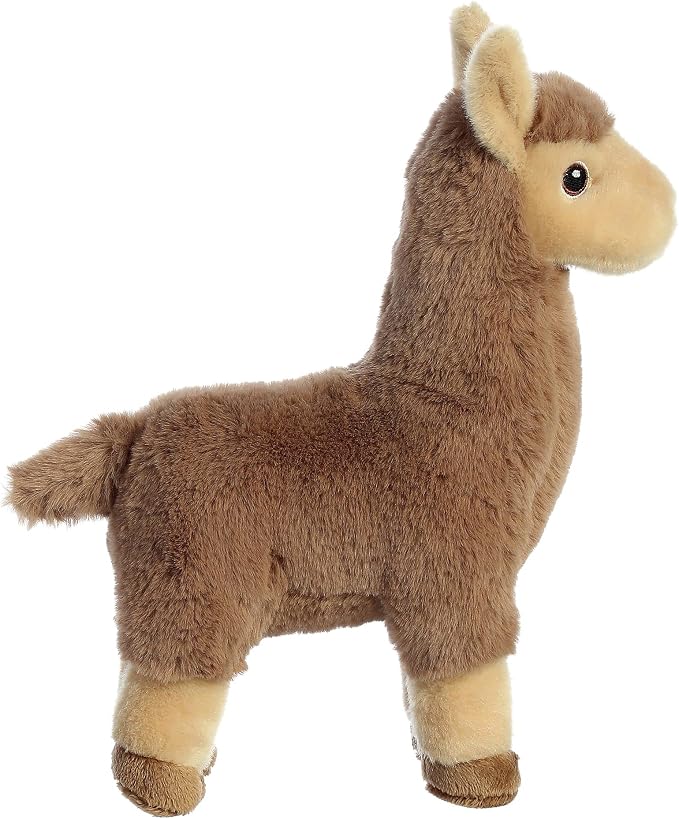 Aurora® Responsibly Made Eco Nation™ Tan Llama Stuffed Animal - Ideal for Playtime Adventures - Perfect for Birthdays or Just Because - Brown 9.5 Inches