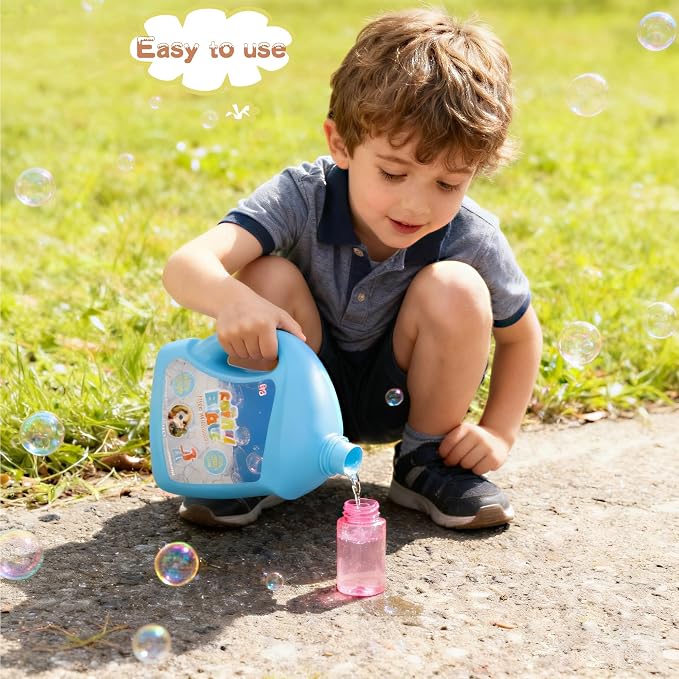 SHCKE Concentrated Bubble Solution,1 L/ 33.8 OZ Bubble Refill | Safe and Fun, Easy to Use,Leak-Proof and Portable, Perfect for Bubble Machine,Bubble Gun,Bubble toys