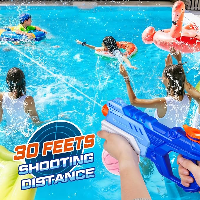 Quanquer Water Guns for Kids Adults - 600CC 3 Pack Super Squirt Water Toy Gun High Capacity Long Shooting Range Soaker Blaster for Swimming Pool Beach Outdoor Fighting Party