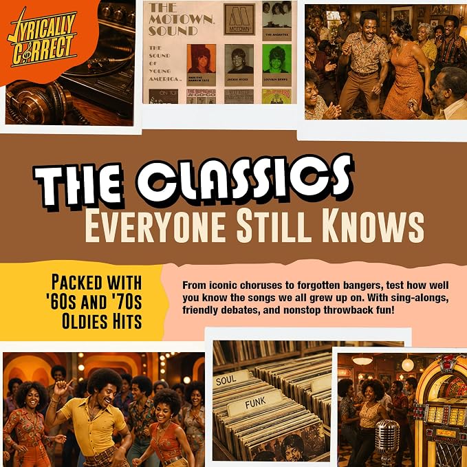 Lyrically Correct '60s & '70s Oldies But Goodies Edition – Soul, Motown & Classic Hits Music Trivia Card Game for Adults & Families