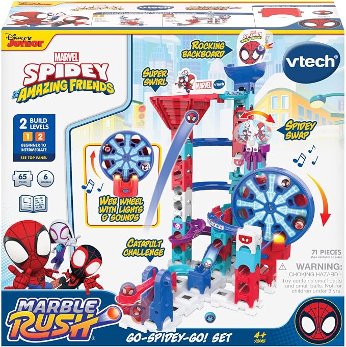 VTech Spidey and His Amazing Friends Marble Rush Go-Spidey-Go! Set