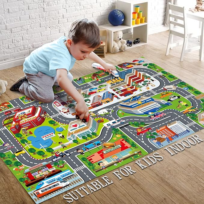 Oriate Kids Toy Dream Mat Happy Farm Activity Playmat, Parent-Child Interaction Game Rug, Ideal Children's Educational Floor Mats for Bedroom Playroom Play and Learn 552-F