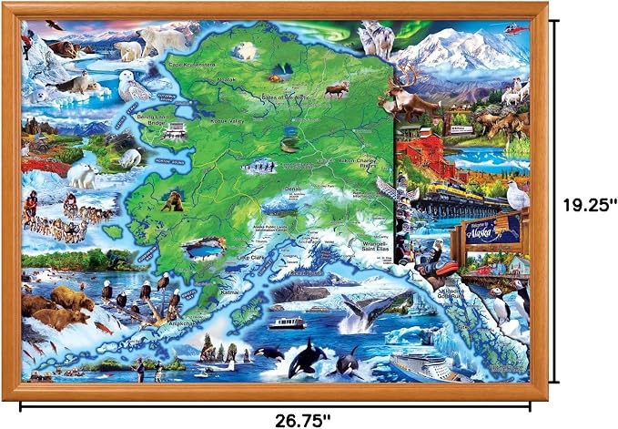 MasterPieces - 1000 Piece Jigsaw Puzzle, Alaska National Park, Fun for Adults, Family, Kids 19.25"x26.75"