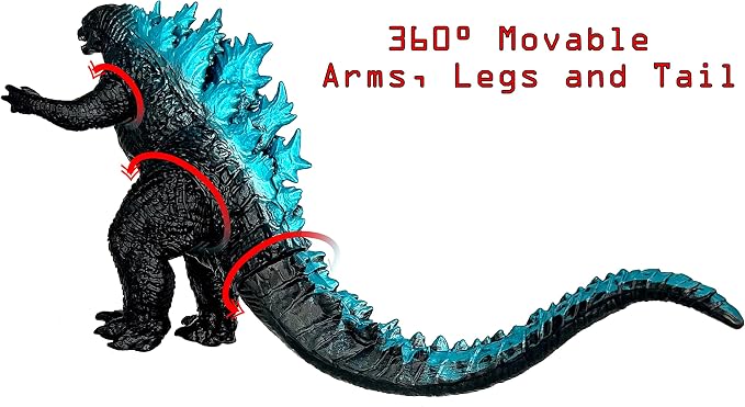 TwCare Set of 2 Dinosaur Shin Figure King of The Monsters Toys, 2021 Dragon Movable Joints Action Movie Series Soft Vinyl, Carry Bag