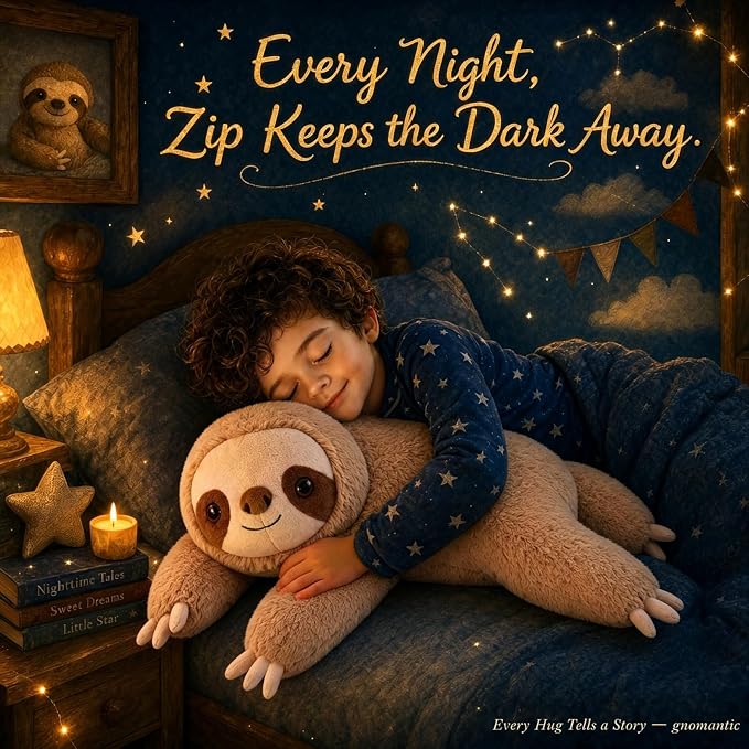 gnomantic Sloth Weighted Stuffed Animals - 28 Inch 5.0 Pounds Weighted Plushies Sloth Stuffed Animal - Large Plush Pillow - Cute Plush Toy Gifts for Kids & Adults (28" 5.0 lbs)