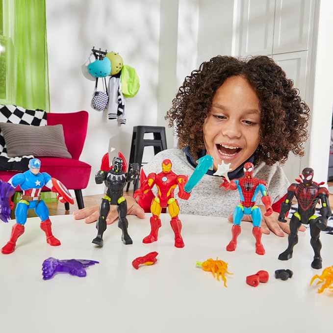 Spider-Man MixMashers Marvel Venom Custom Spider-Man Mix-and-Match Deluxe Action Figure & Accessories, 5-Inch-Scale (12 cm) Super Hero Toys for Kids Ages 4+