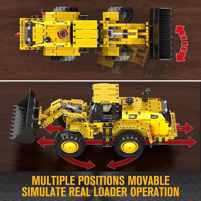 Mould King Technik Wheel Loader Builidng Sets, 17084 MOC Construction for Adults, Engineering Vehicle Model Kits with Articulated Steering/Scoop (910PCS+)