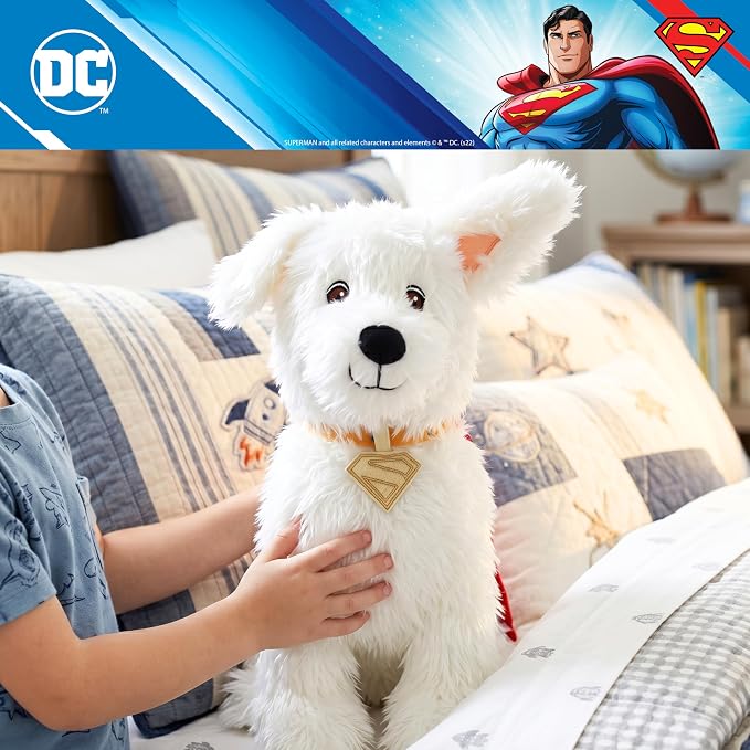 Krypto Superman DC Comics Kids Bedding Super Soft Plush Cozy Cuddle Pillow, Dog, (Officially Licensed Product) by Franco