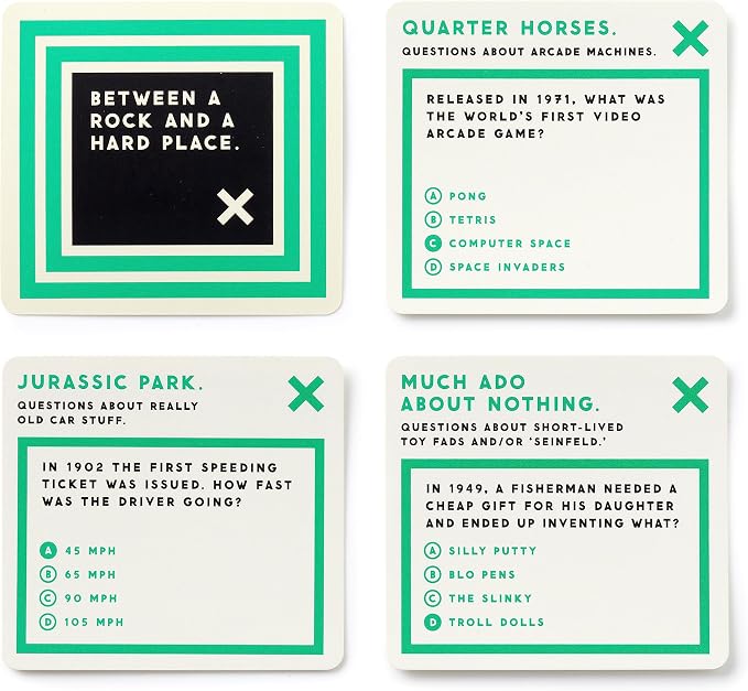 Brass Monkey Incredibly Pointless – Trivia Card Game Set with 200 Unique Questions About Pointless Knowledge for Adults and Kids Ages 13+