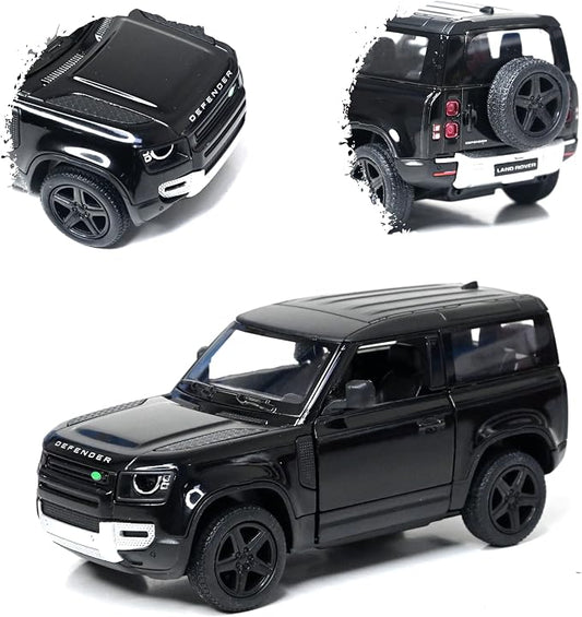 KiNSMART - Land Rover Defender 90 1:36 Scale 5" Die Cast Metal Model Toy SUV (Jet Black)