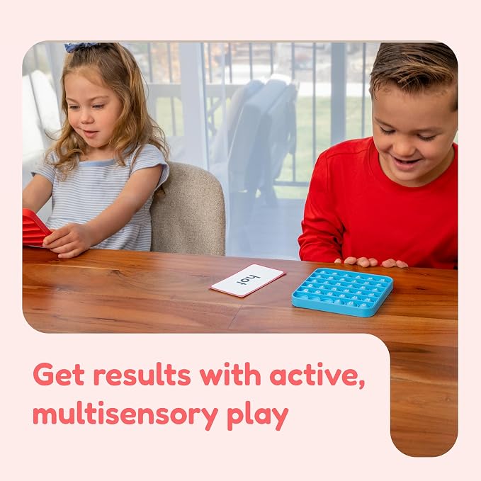 The Fidget Game Word Pop, CVC Word Games for Kids 4-6 - Learn to Read in Weeks - Multisensory Reading & Phonics Interactive Board Game Ideal for Pre Kindergarten to 1st Grade