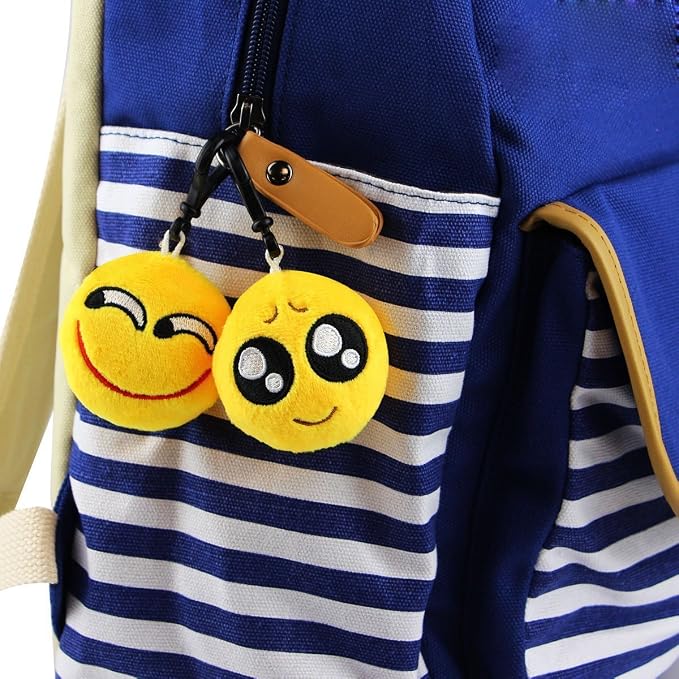 Dreampark Emoticon Keychain Mini Cute Plush Pillows, Party Favors for Kids Valentine's Day Gifts / Birthday Party Supplies, Easter Basket Stuffers Egg Fillers Carnival Prizes Toys for Kids (64 Pack)