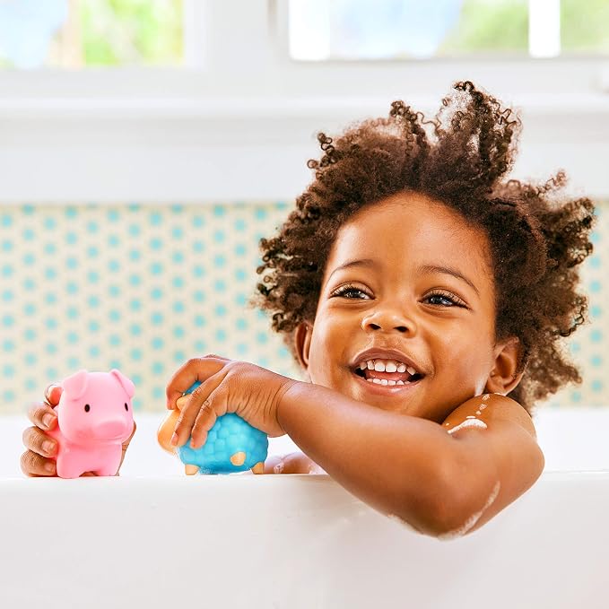 Munchkin Baby Bath Toy Squirts for Babies and Toddlers 9 Months and Up, Farm Animal Squirters, 8 Pack