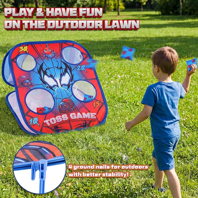 Bean Bag Toss Game for Kids - Cornhole Board Outdoor Toys for Toddlers -Party Activities Carnival Outside Yard Backyard Beach Lawn Games Toy for Kid Boys Girls Age 3 4 5 6 7 8 Year Old Birthday Gifts