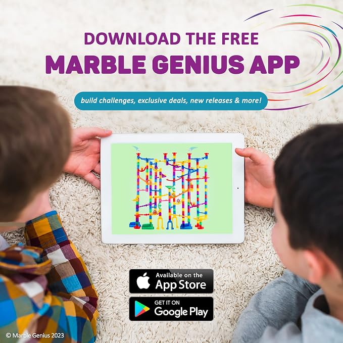 Marble Genius Jumps & Swings, 8pcs Marble Run Accessory Set for Kids Ages 4+, Fun Ultimate Marble Track Race Add-on Kit for Teens STEM