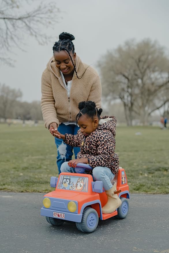 Bluey - Ride On Toy for Kids, LED Headlights, Music and Horn