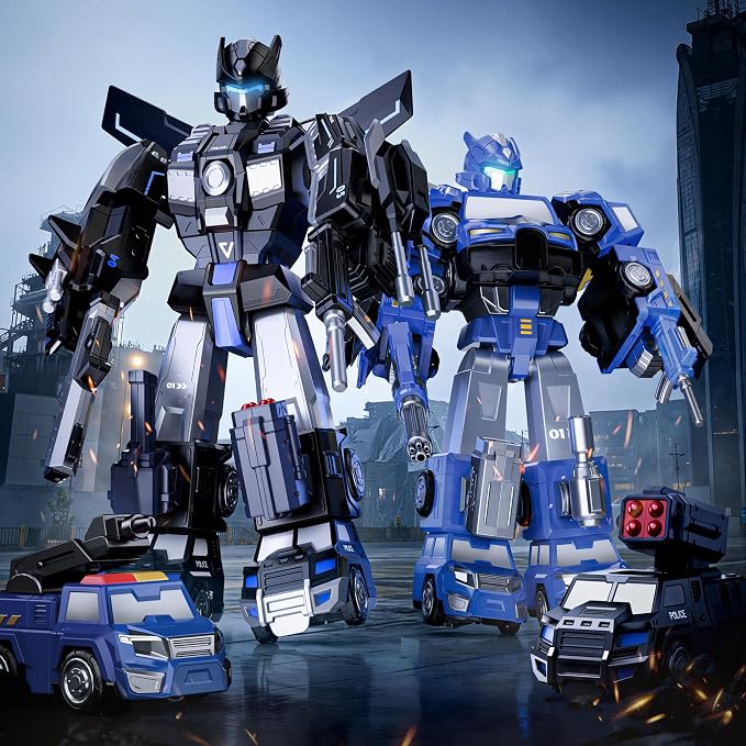 5-in-1 Transform Toys for Boys 4-6, Ideals Gifts for 3 4 5 Year Old Boys, Easy DIY Assembly, Toys for Boy, 3 4 5 6 Year Old Boy Birthday Gifts, 3 4 5 Year Old Boy Toys, Magnetic Robot Toys For Kids