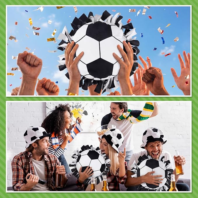 Weysat 6 Sets Soccer Fleece Tied Pillow Craft Kit DIY No Sew Soccer Pillow Gifts with PP Cotton for World 2026 Sports Theme Party Game Day Room Decor World Fans Gifts