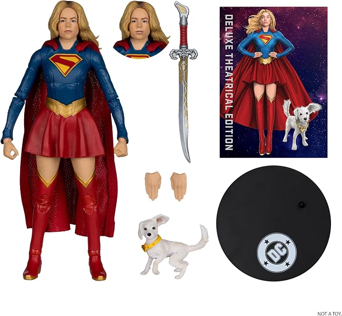 McFarlane Toys- DC Multiverse Supergirl and Baby Krypto (Supergirl Movie) 7in Action Figure (Deluxe Theatrical Edition)