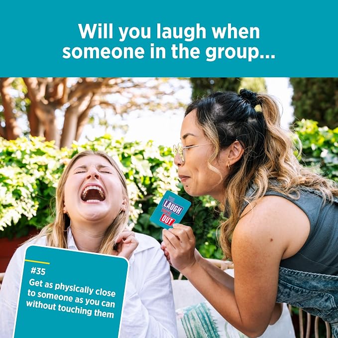 You Laugh You're Out [A Party Game with Hilarious Charades Family Card Games for Adults & Teens | Great Birthday Gift | 125 Prompt Cards Fun for Family Game Nights & Parties | Ages 14+]