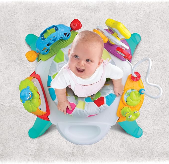 winfun Baby Move 3-in-1 Activity Center with Adjustable Height Includes Ball Popper, Spinning Ferris Wheel & More Converts from Sitting to Spinning to Toddler Play Table, Ages 6 to 36 Months