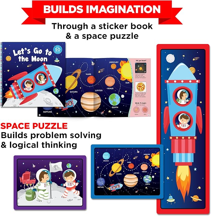 Learnabee Toys for 3 Year Old Boys/Girls | Gift for 3 Year Old Kids | Board Books and Fun Activities | Learning and Educational Toys & Games (1 Box Set)