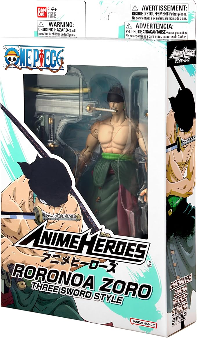 ANIME HEROES - One Piece - Roronoa Zoro Three Sword Style Action Figure