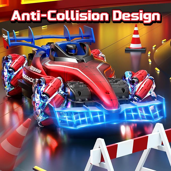 Remote Control Cars, 2.4GHz Monster Truck RC Stunt Cars for Boys Kids Adults, 1:12 Monster RC Truck Off Road with Light & Music, Gifts for 8 9 10 11 12 13 14 15 16+ Years Old Boys Girls Adults