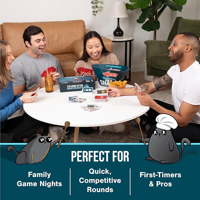 Exploding Kittens Recipes for Disaster 2-5 Players - Ages 7+ - Party & Family Card Game for Kids & Adults