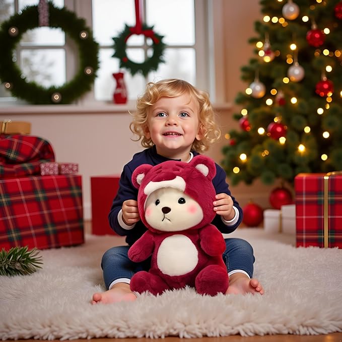 Ryttir Large Teddy Bear Plush - 15.7" Extra Soft Bear Stuffed Animal Hugging Pillow with Rotund Belly,Safety Nursery Decor & Sensory Comfort,Cuddle Companion for Age 0+(Birthday Gender Neutral Gift)