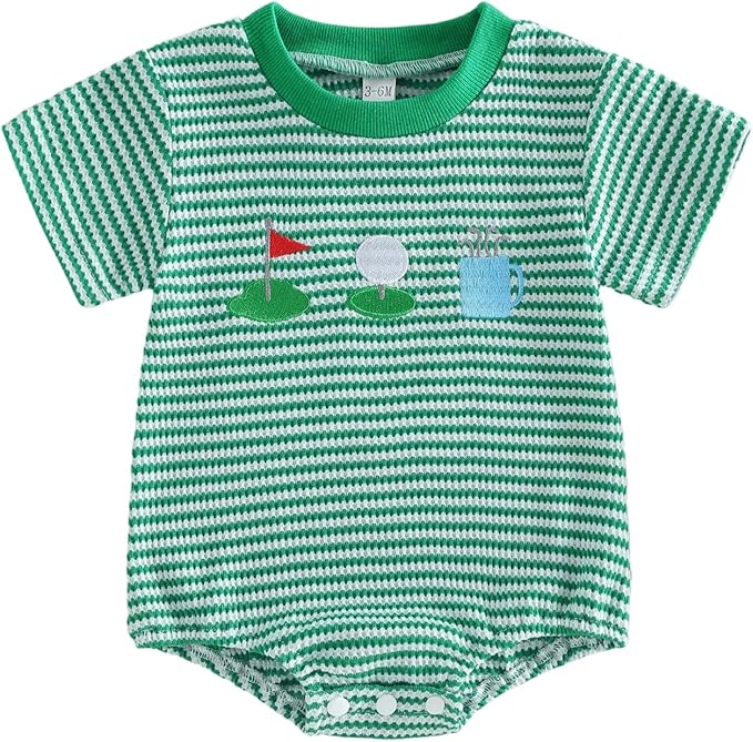 Kavousa Baby Boy Clothes Summer Baby Boy Bubble Romper Short Sleeve Jumpsuit One Piece Outfit Newborn Infant Clothing