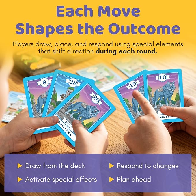Matica Quest: The Fantasy Math Card Game for Kids Ages 7+, Educational Strategy Game on Place Value & Probability, Fun Family or Classroom Play, 2–6 Players