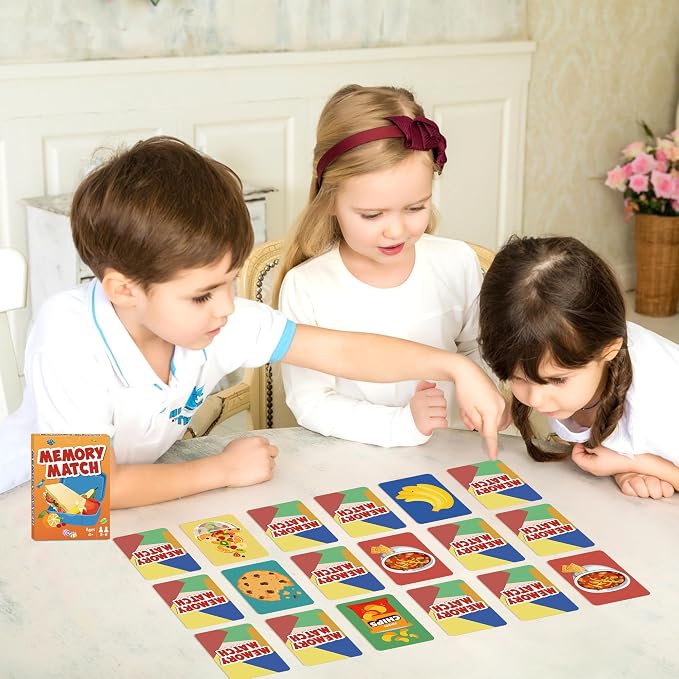 Card Games,Fun Card Game for Kids Ages 4-8,Classic Interactive Games for Kids Toddlers and Adults,Perfect for Stocking Stuffers Gifts,Family Game Night Travel and Party Games(Slap Jack&Memory Match)