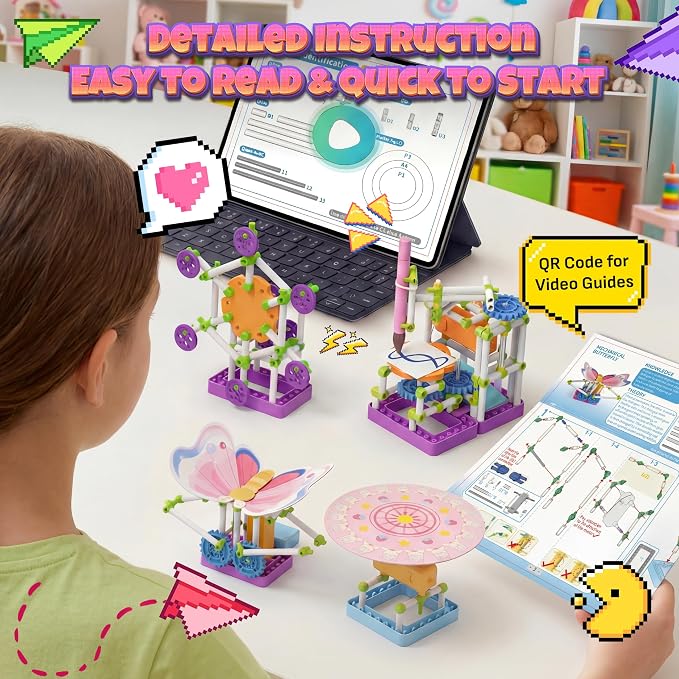 SMILESSKIDDO 100+ Girls Science Kit for Kids Ages 5 6 7 8 10 | STEM Toys for Girl | Birthday Gift Ideas for Girls | Learning & Educational Projects with Fun Experiments (8018E)
