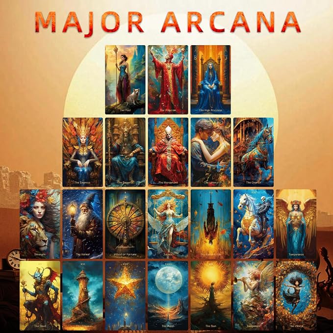 King Tarot Card, Beginner and Expert Original Tarot Electronic Guide，Fortune Telling Game, Divination Tools for All Skill Levels Tarot Deck