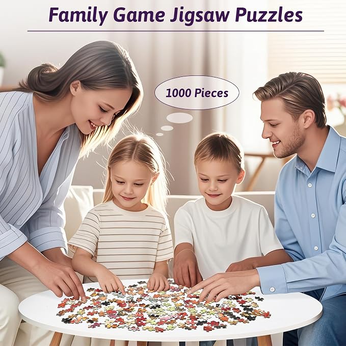 Butterfly Puzzles for Adults 1000 Pieces, Challenging Purple Butterflies and Flower Puzzles, Difficult Animal Plant Jigsaw Puzzles for Adults Family Night Game Fun