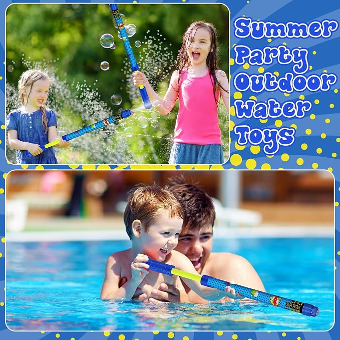 Halloscume 12 Pcs Comics Party Favors, 15'' Water Guns Bulk for Kids Water Squirt Blasters Guns, Summer Activity Swimming Pool Backyard Beach Outdoor Toys for Kids Adults, 39 ft Range Shooter