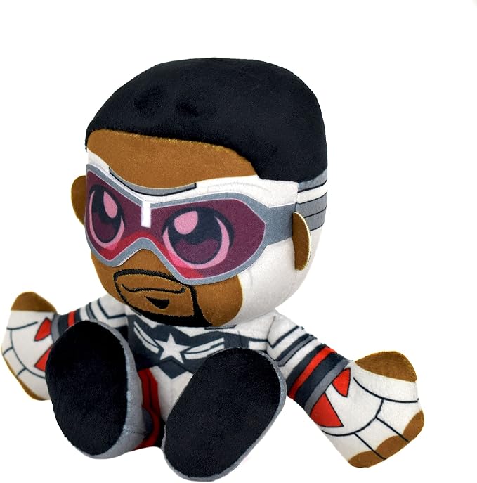 Bleacher Creatures Marvel Captain America (Falcon Cap) 8" Kuricha Sitting Plush - Soft Chibi Inspired Toy