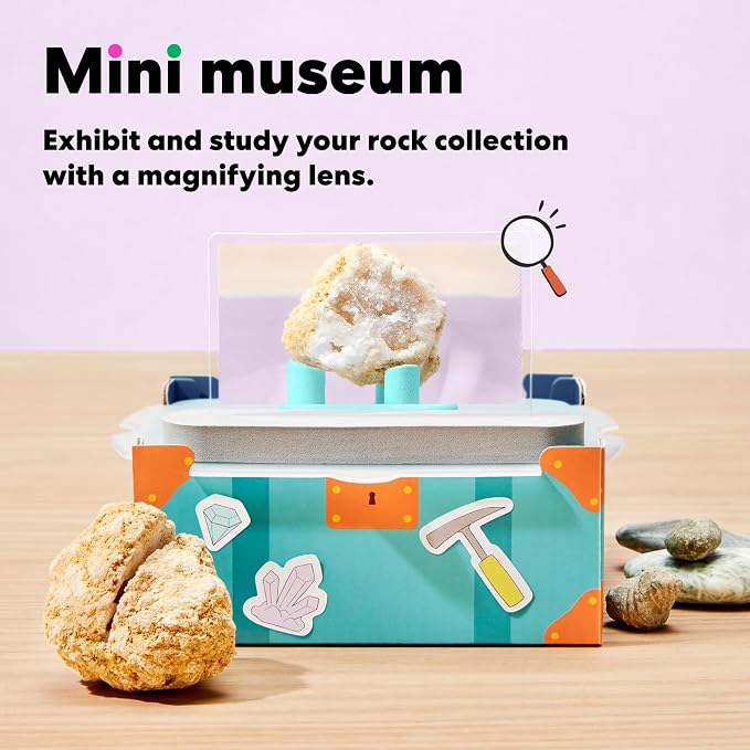 KiwiCo Volcano Science Kit for Kids Ages 5–8 – STEM Educational Toy & Science Gift with Rock & Mineral Exploration, Real Geodes, Magnifying Lens, Display Case & Eruption Experiment