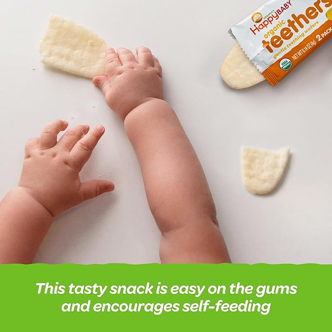 Happy Baby Organics Teether, 3 Flavor Variety Pack, 12 Count (Pack of 3)