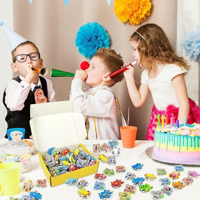Vileafy 50 Pull Back Cars and Planes – Bulk Treasure Box Toys for Classroom, Party Favors for Kids 3-5, Carnival Prizes and Goodie Bags Stuffers for Boys and Girls 3-5 Years Old