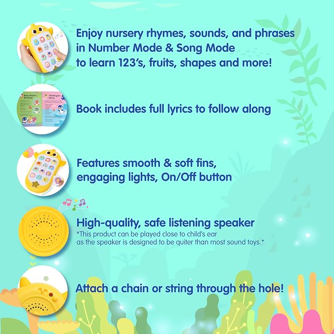 Pinkfong Baby Shark Sing & Learn Smart Phone and Book Set - Interactive Educational Book - Ages 1-3