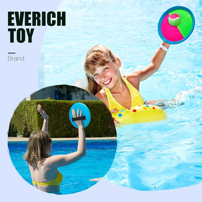 Upgraded Toss and Catch Ball Game Set, Outdoor Games for Kids Toys, Stocking Stuffers for Family Games, Beach Pool Yard Christmas Toys Birthday Gifts for Boys Girls 3 4 5 6 7 8-12 Year Old