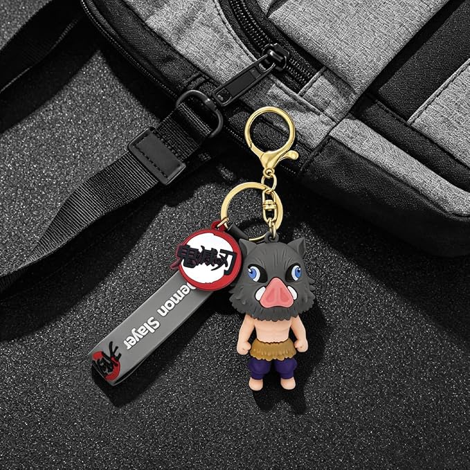 Anime Slayer Novelty Keychain, Collectable Cartoon Mini Figure, Cute Fun Keyring Jewelry Gift for Men and Women