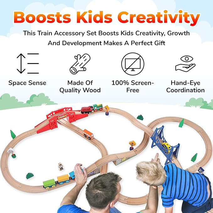 On Track USA Bridge Accessory Train Set: Suspension, Overpass and Arch Bridge Set Compatible with All Major Toy Trains Railway Expansion Accessories, Toy Train Track Accessory