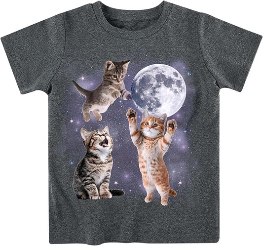 Lovekider Cotton Shirt for 3-6T Boys Truck Dinosaur Toddler Kids T-Shirt Short Sleeve Excavator Construction T-Rex Tee Shirts