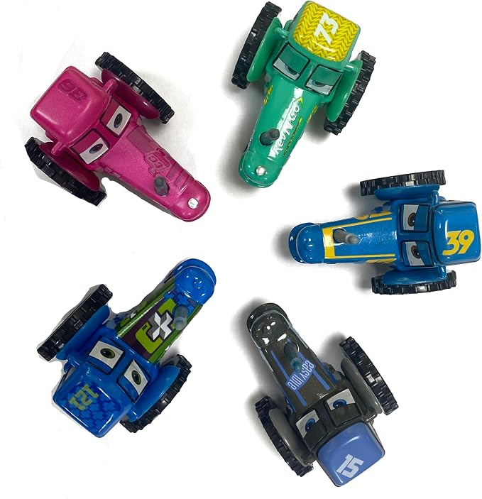 6PCS Movie Cars 2 3 Cars Assortment 1：55 Loose Diecast Vehicles Toys (6 PCS CAR Toy) (MP-NO.Cow Collection)
