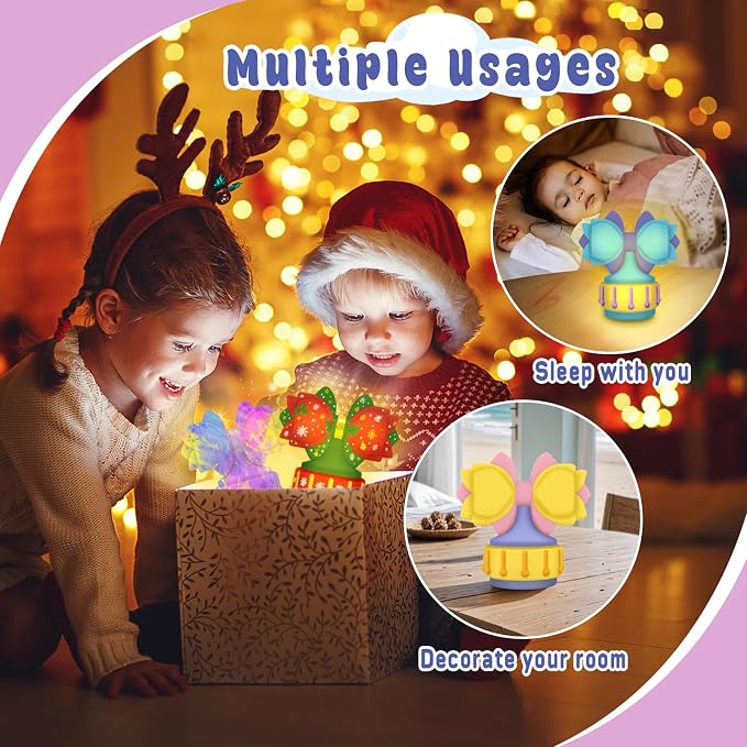 ASIOWELY Paint Your Own Butterfly Knot Lamp Kits,Arts and Crafts Supplies for Kids Toys Ages 4-6-8,DIY Art Night Light Painting for Girls Ages 5-10,Birthday Gifts for 3-12+ Year Old Toddler Teen Adult