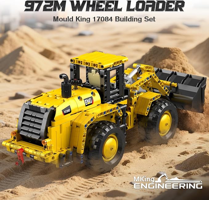 Mould King Technik Wheel Loader Builidng Sets, 17084 MOC Construction for Adults, Engineering Vehicle Model Kits with Articulated Steering/Scoop (910PCS+)